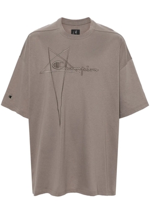 Rick Owens X Champion logo-embroidered cotton T-shirt - Grey