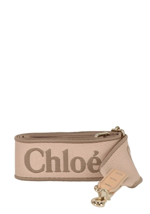 Chloé logo-embroidered adjustable bag strap - Neutrals