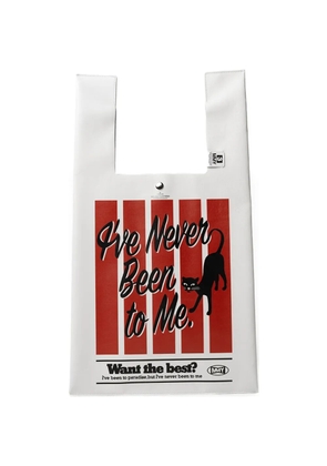 Maison MIHARA YASUHIRO cat-print leather tote bag - White