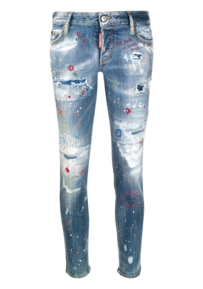 DSQUARED2 embellished low-rise jeans - Blue