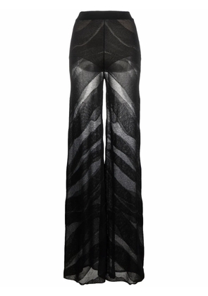 Just Cavalli chevron-pattern palazzo pants - Black