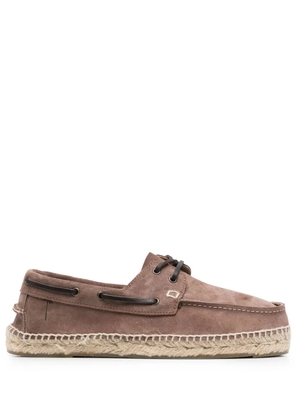 Manebi lace-up suede espadrilles - Brown