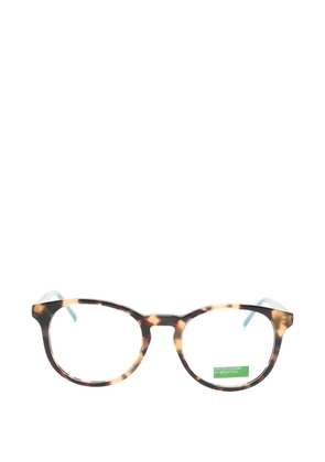 Benetton tortoiseshell-effect round-frame glasses - Brown