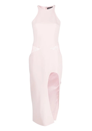 David Koma front-slit midi dress - Pink