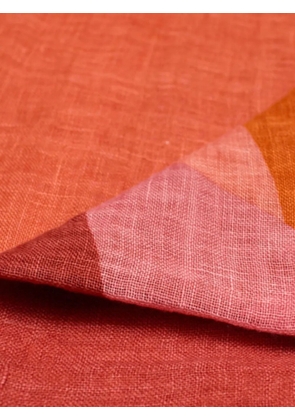 Lovat & Green Root abstract-print frayed scarf - Pink