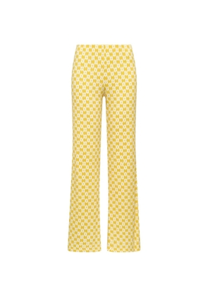 MALIPARMI Diamond Glow geometric-print trousers - Yellow