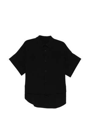 Y's Crepe De Chine short cuffs shirt - Black