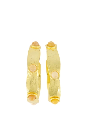 Sylvia Toledano Bianca quartz and jasper hoop earrings - Gold