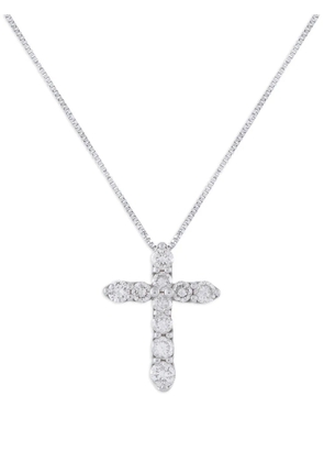 LB Exclusive diamond cross-pendant necklace - Silver