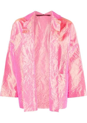 Daniela Gregis wrinkled-effect silk jacket - Pink
