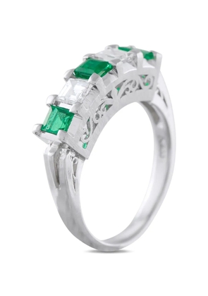 LB Exclusive emerald and diamond ring - Silver