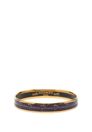 Hermès Pre-Owned 2010-2025 Narrow Horse Horseshoe Cloisonne Enamel Bangle 62 costume bracelet - Purple