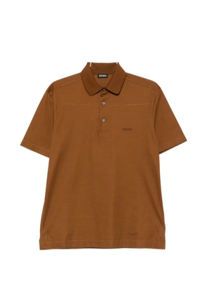 Zegna short-sleeve polo shirt - Brown