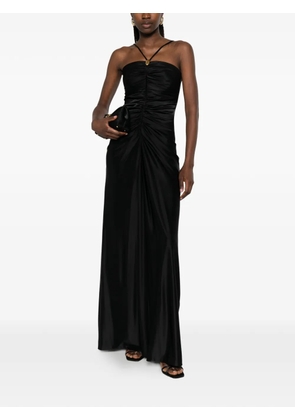 Max Mara Oggetti ruched square-neck maxi dress - Black
