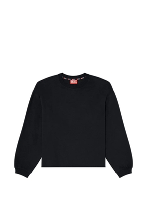 Diesel Peached raw-hem cotton sweatshirt - Black
