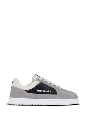 Barebarics perforated suede-panel sneakers - Grey