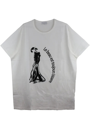 Yohji Yamamoto logo-print t-shirt - White