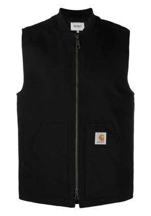 Carhartt WIP logo-patch zipped vest - Black
