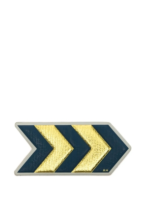 Anya Hindmarch x Charlotte Stockdale chevron leather sticker - Blue