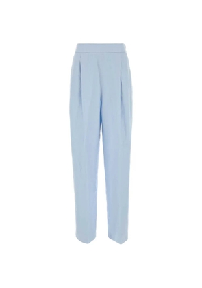 Agnona pleated linen trousers - Blue