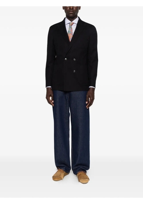 Canali double-breasted peaked-lapel blazer - Black