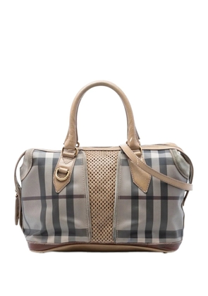 Burberry Pre-Owned 2000-2017 Smoke Check Coated Canvas Gilmoure satchel - Grey
