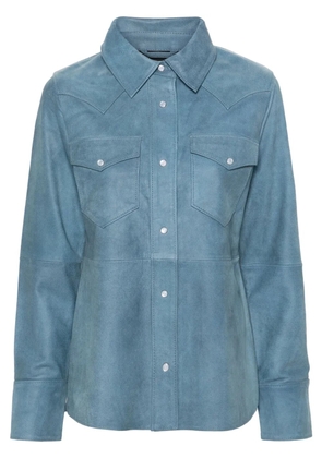 STAND STUDIO Western leather shirt - Blue