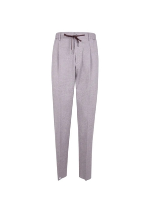 Tagliatore seersucker drawstring trousers - Grey