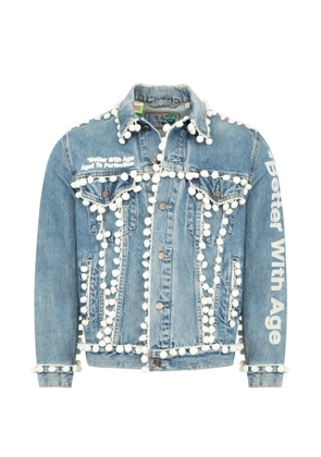 Better with Age Ballroom pom-pom-embellished jacket - Blue