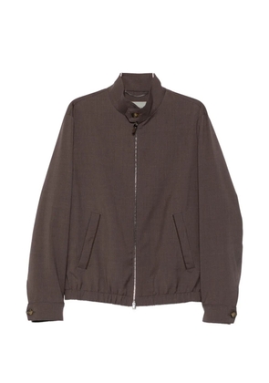 Canali zip-fastening long-sleeve jacket - Brown