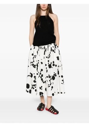 Apuntob polka-dot drawstring skirt - Black