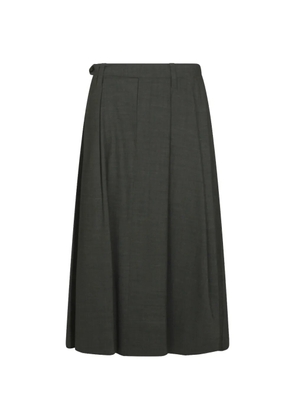 Brunello Cucinelli pleated monili-embellished skirt - Green