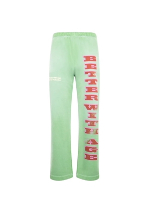 Better with Age Moniker logo-print track pants - Green
