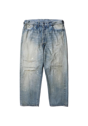 A.PRESSE distressed paint-splatter jeans - Blue