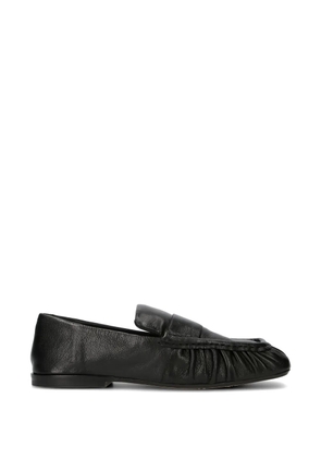 JVAM ruched square-toe loafers - Black