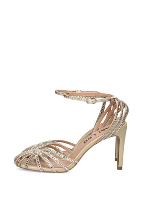 Bibi Lou crystal-embellished heeled sandals - Neutrals