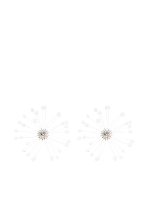 Hugo Kreit crystal ball earrings - Silver