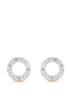 Mateo 14kt yellow gold diamond mini circle stud earrings