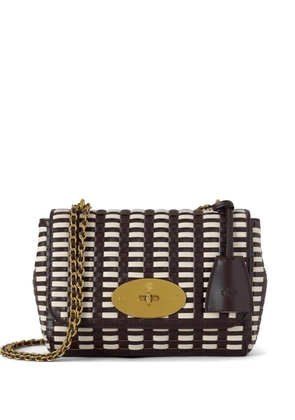 Mulberry Lily woven leather shoulder bag - Brown