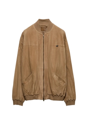Prada suede bomber jacket - Brown