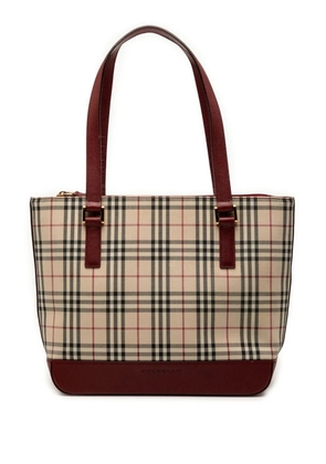 Burberry Pre-Owned 2000-2017 House Check Canvas tote bag - Red