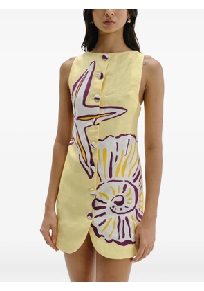Cala de la Cruz Rhoda starfish-print dress - Yellow