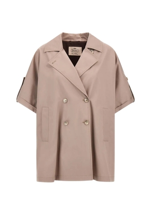 Herno double-breasted poncho - Neutrals