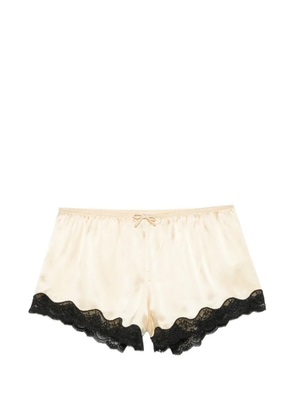 ROTATE BIRGER CHRISTENSEN lace-trim bow-detail shorts - Neutrals
