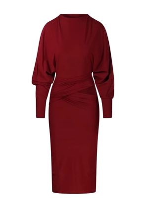 Amazuìn Karen draped open back dress - Red