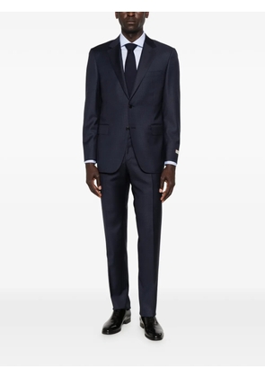 Canali pocket micro-check suit - Blue
