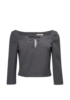 SHUSHU/TONG bow-detail top - Grey