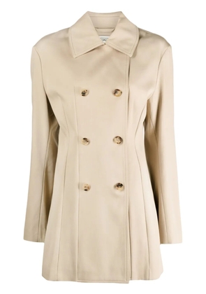 TOTEME double-breasted cotton jacket - Neutrals
