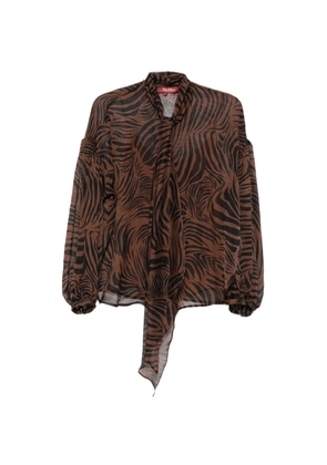Max Mara satin-finish shirt - Brown