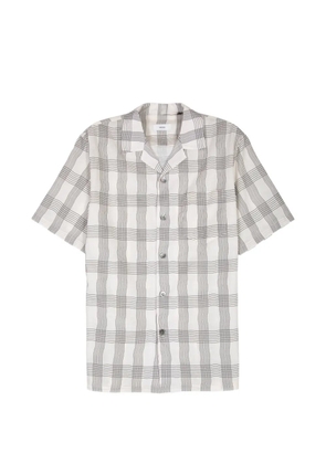 Grifoni check-pattern short-sleeve bowling shirt - Neutrals
